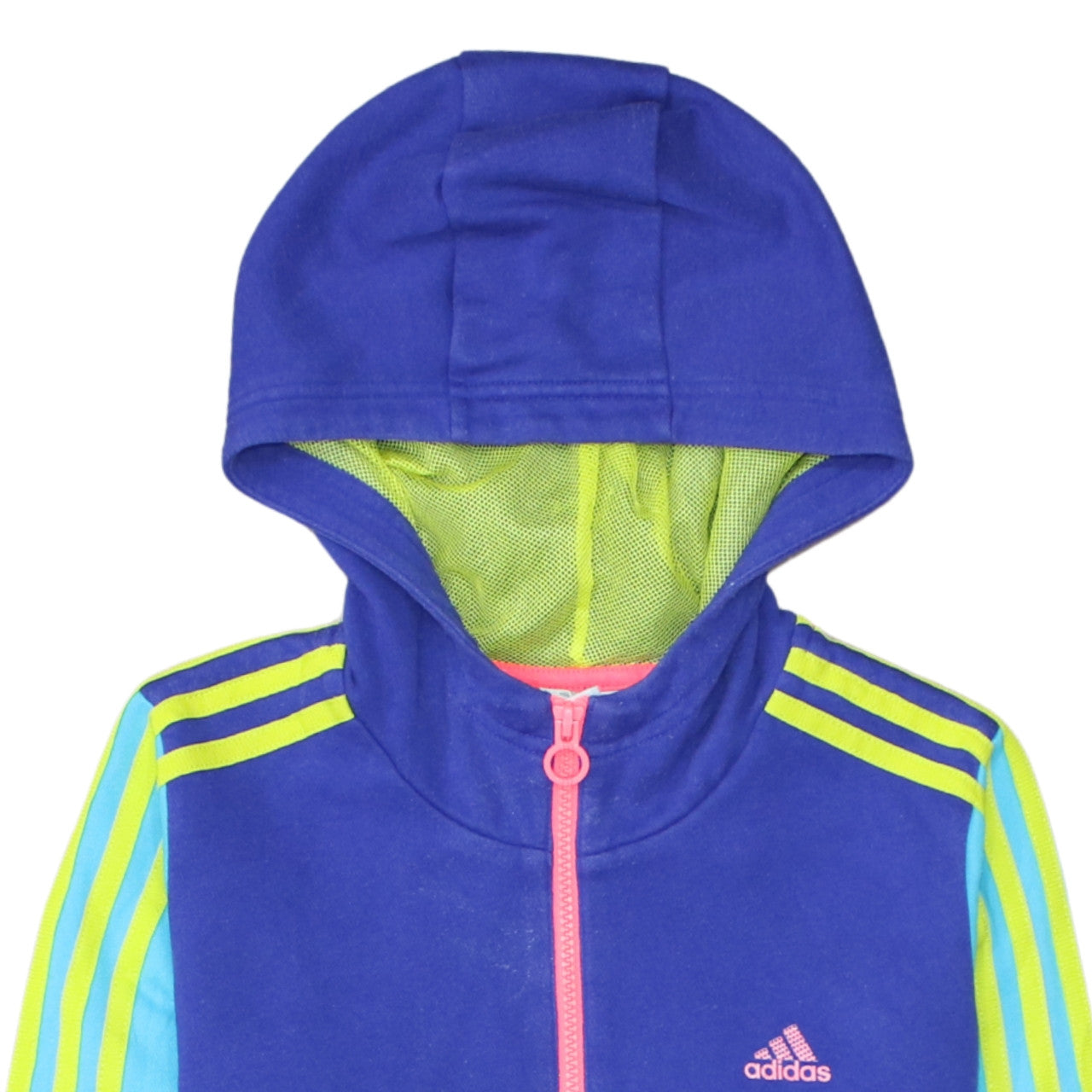 Additional view of Adidas boys’ multicoloured full zip hoodie 13-14 years colourblock hooded top