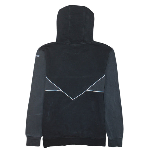 Adidas Boys Black Pullover Hoodie 13-14 Years Colourblock Sports Fleece