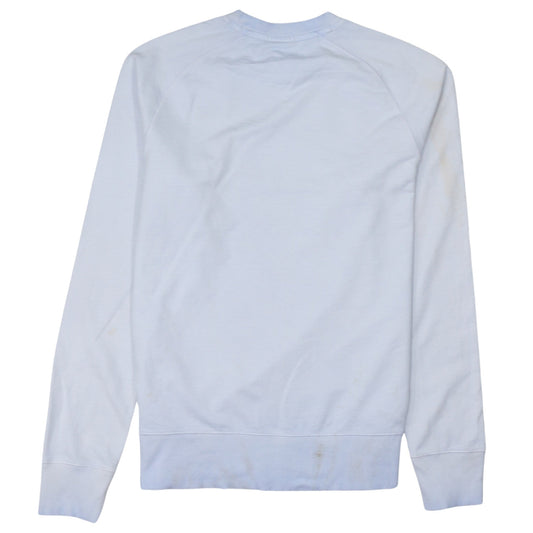 Nike Womens Light Blue Cotton Crew Neck Logo Sweatshirt M