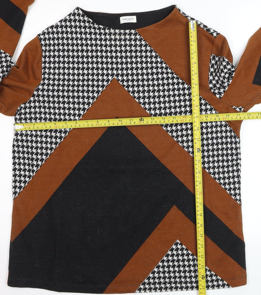 Gerry Weber Women’s Brown Geometric Pullover Jumper Size 14