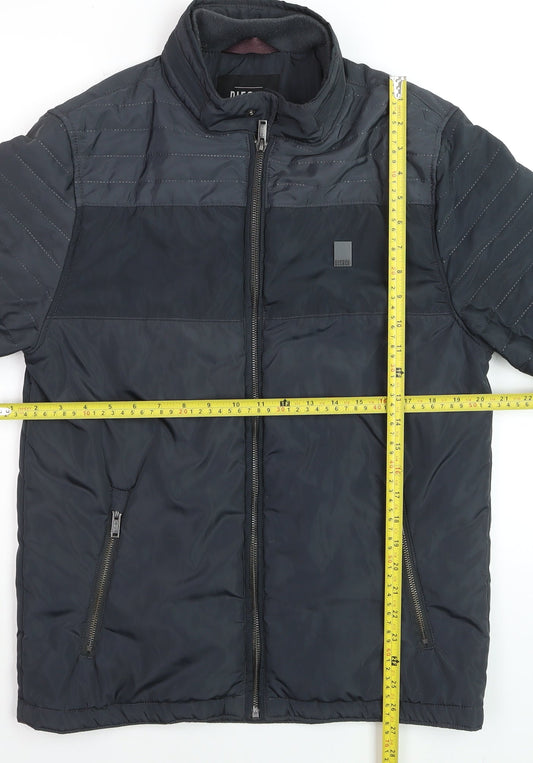 Mens UK Size M Diesel Black Puffer Jacket