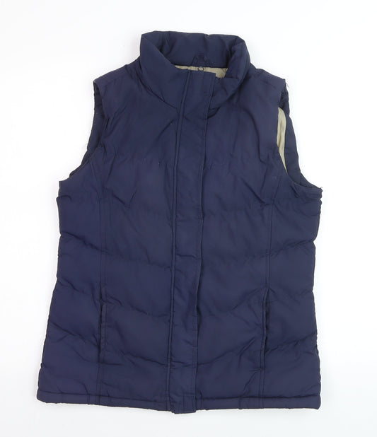 Denim Co Women's Blue Padded Puffer Waistcoat Size 10