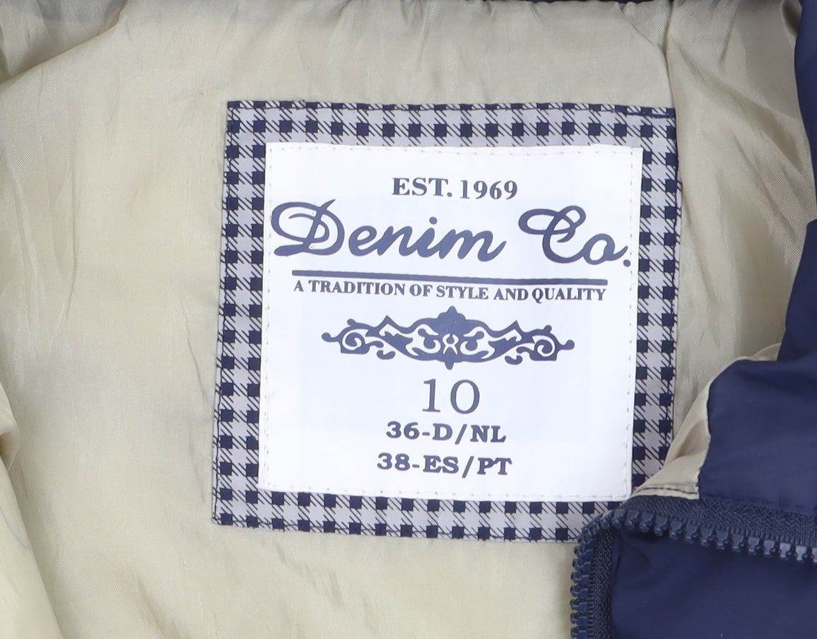 Additional view of Denim Co Women's Blue Padded Puffer Waistcoat, size 10
