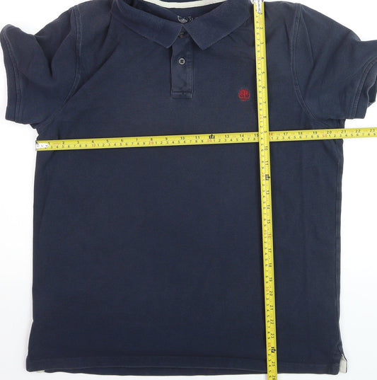 Timberland Men’s Blue XL Cotton Polo Shirt Classic Casual Style