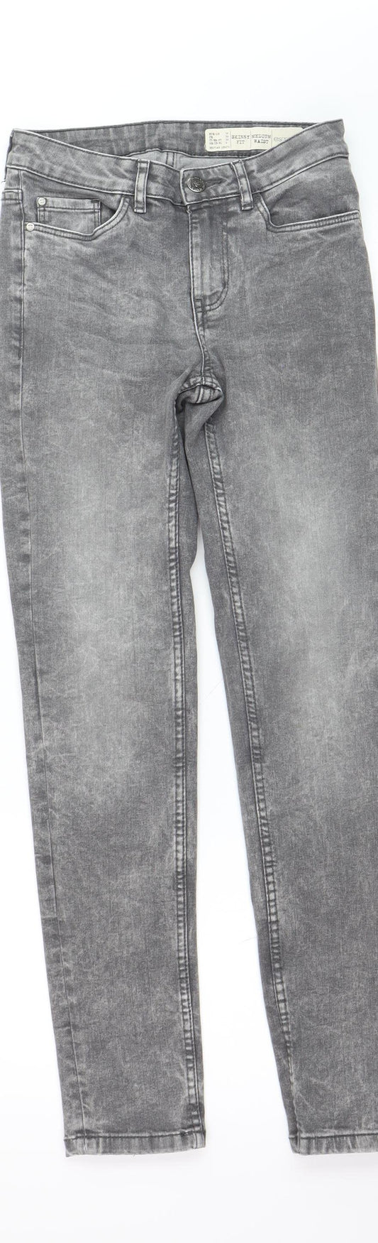 ESMARA Women's Grey Skinny Jeans Size 6 Slim Fit Mid Rise Denim