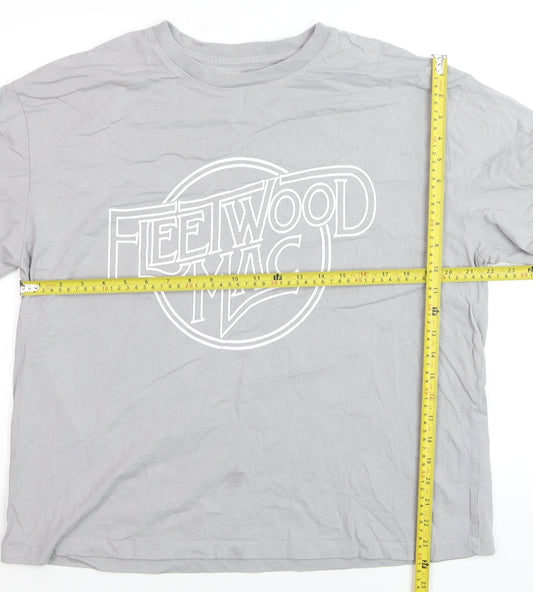 Fleetwood Mac Men's Grey XL Band Graphic Cotton T-Shirt