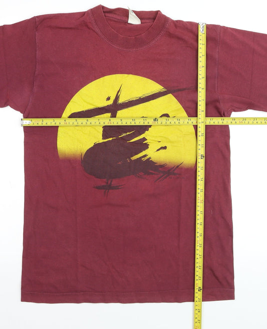 Dewynters Men's Burgundy Miss Saigon Graphic Cotton T-Shirt Medium