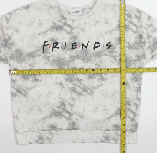 George Girls Grey Tie Dye Friends Sweatshirt Jumper 13-14 Years