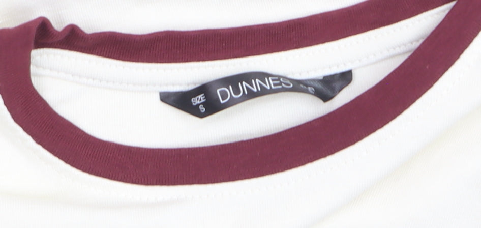 Additional view of Dunnes Women Ivory Long Sleeve Ringer T-Shirt, size S