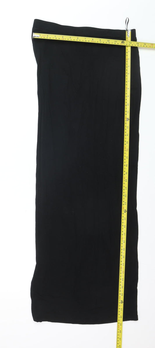 New Look Women Black Size 10 Long Stretch Pencil Skirt