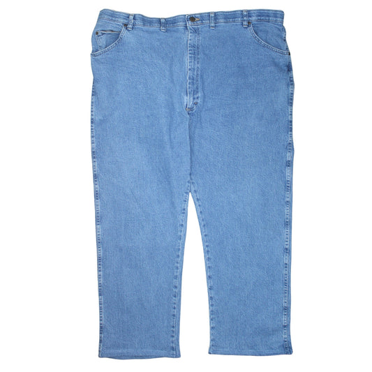 Wrangler Men's Blue Regular Fit Denim Jeans 50x30 Straight Leg