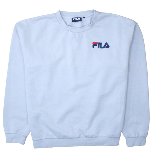 Additional front view of Fila Women’s Light Blue XL Crew Neck Pullover Sweatshirt