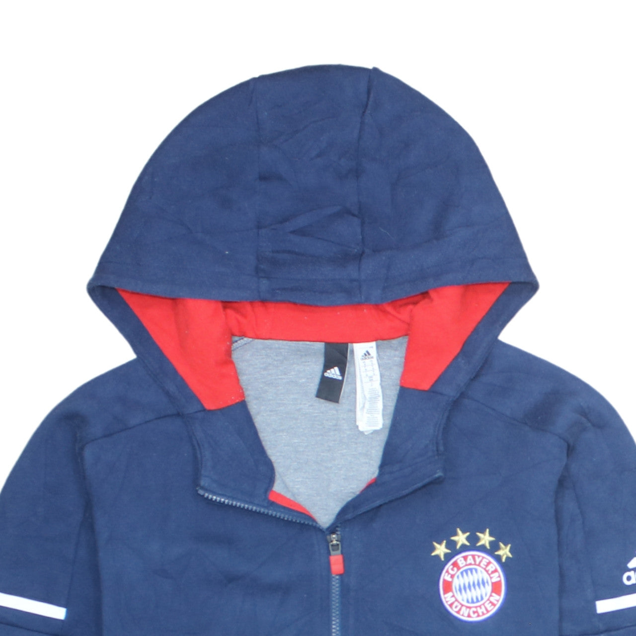 Adidas Mens Blue Full Zip Hoodie FC Bayern München Size M