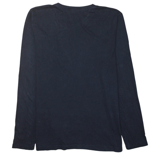 Calvin Klein Jeans Men's Blue Long Sleeve Logo T-Shirt Size L