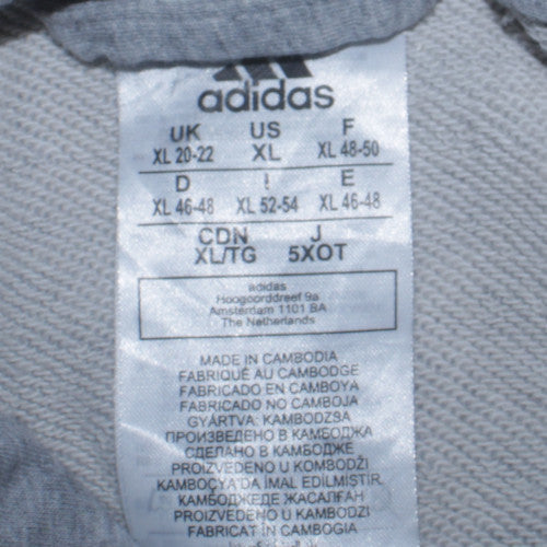 Additional view of Adidas women’s grey full zip hoodie xl 20-22 hooded sweatshirt