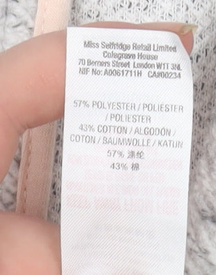 Additional view of Miss Selfridge Women’s Grey Knit Mid-Length Blazer Jacket, size UK 6