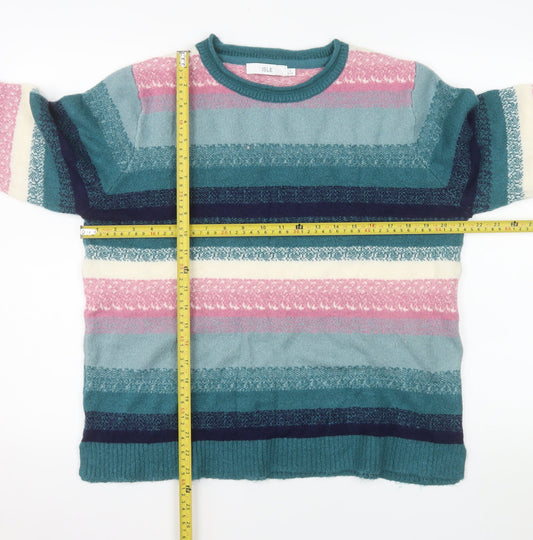 Isle Women’s Multicoloured Striped Knit Jumper Size 14-16 M