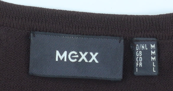 Additional view of Mexx Women's Brown Wrap Blouse M 3/4 Sleeve V-Neck Top