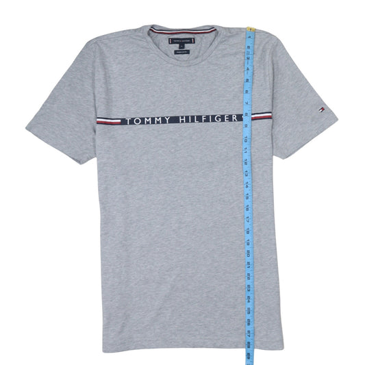 Tommy Hilfiger Men's Grey XL Organic Cotton Logo T-Shirt