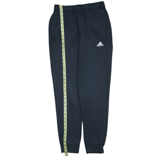 Adidas Men's Black Jogger Sweatpants S Regular Fit Fleece Tapered Activewear