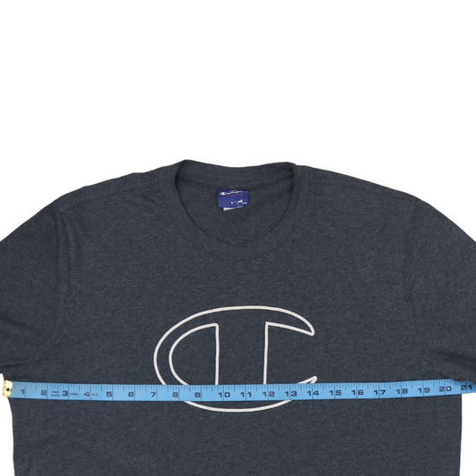 Champion Men Grey M Short Sleeve Crew Neck Sports T-Shirt