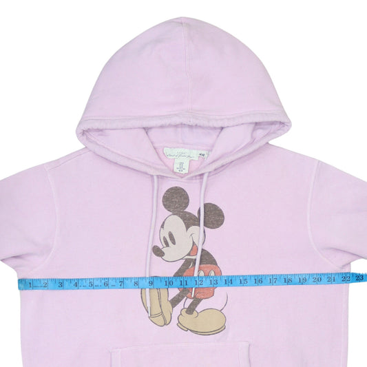 H&M Disney Women Pink Mickey Mouse Pullover Hoodie Size 12 Cotton Blend