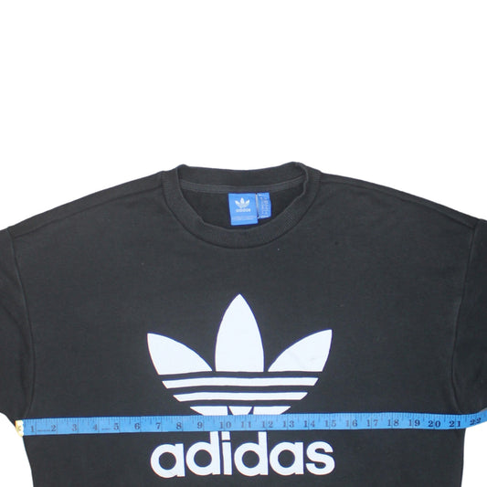 Adidas Women’s Black Crew Neck Pullover Sweatshirt Size 10