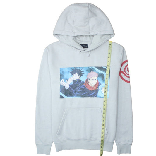 Primark Men’s Grey Anime Graphic Pullover Hoodie XL