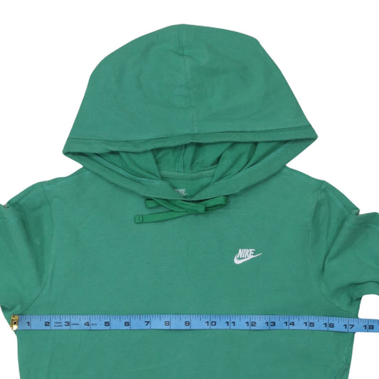 Nike Womens Green Pullover Hoodie Size 14/16 Cotton Sportswear