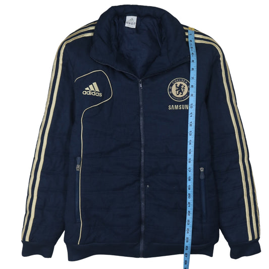 Adidas Men’s Blue Chelsea FC Bomber Jacket Size L Football Style