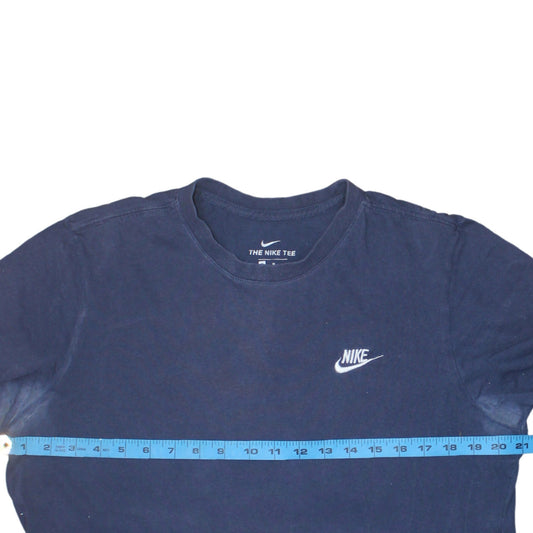 Nike Men's Blue Crew Neck Short Sleeve Cotton T-Shirt M