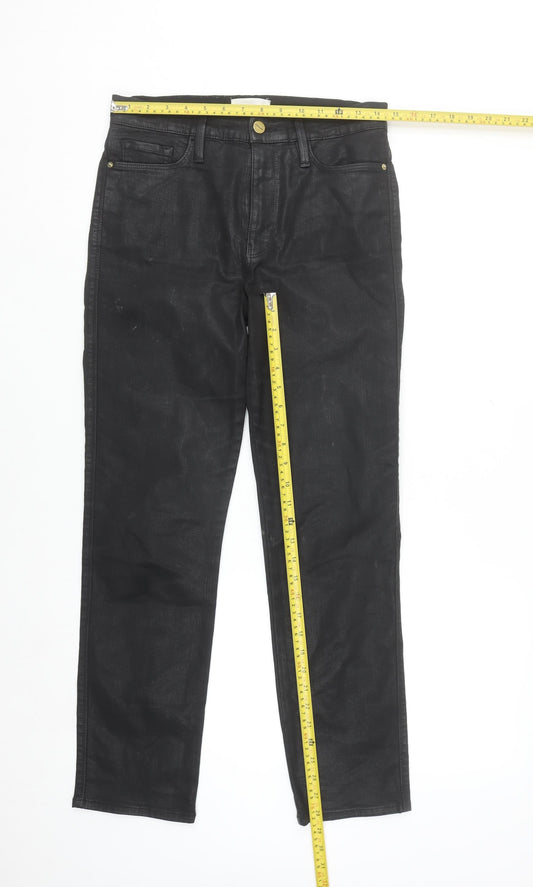 Frame Women's Black Straight Slim Fit Stretch Jeans Size 28