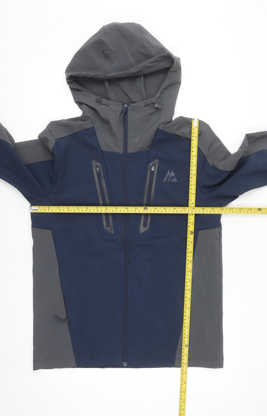 Montirex Men's Blue Softshell Torrent Jacket Size S Water Resistant Hooded