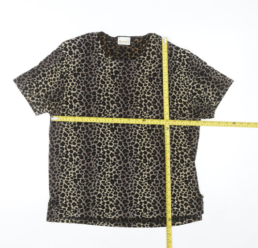 Roman Originals Women’s Leopard Print Short Sleeve T-Shirt M/L