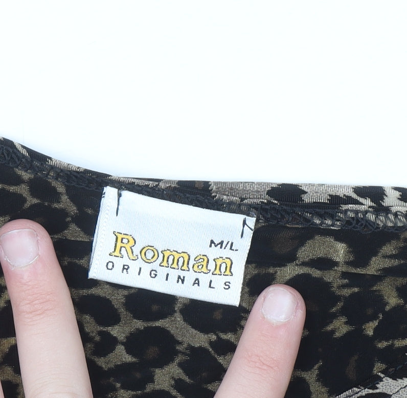 Additional view of Roman Originals Women’s Leopard Print Short Sleeve T-Shirt M/L