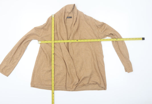 Dunnes Women’s Beige Knit Cardigan M Viscose Blend Long Sleeve