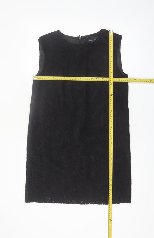 French Connection Women's Black Lace Shift Dress Size 6
