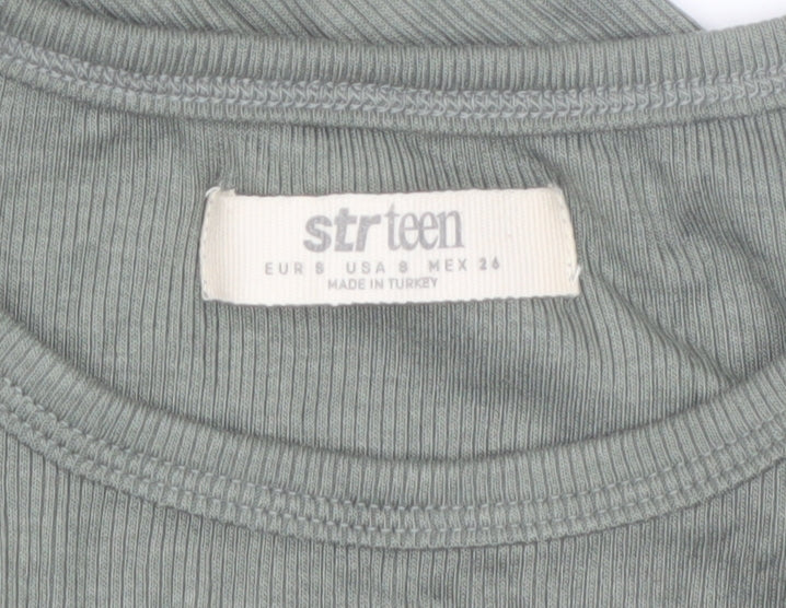 Additional view of strteen Teens Green Slim Fit Short Sleeve Basic T-Shirt, size 10