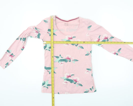 Esmara Womens Pink Floral Long Sleeve T-Shirt Size S 8/10