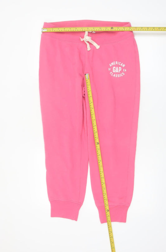 GAP Women’s Pink Jogger Sweatpants M Fleece Cotton Comfort Fit