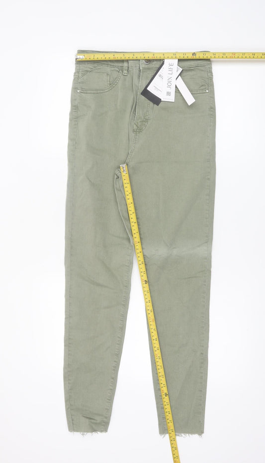 Stradivarius Womens Green High Waist Skinny Jeans Size 12