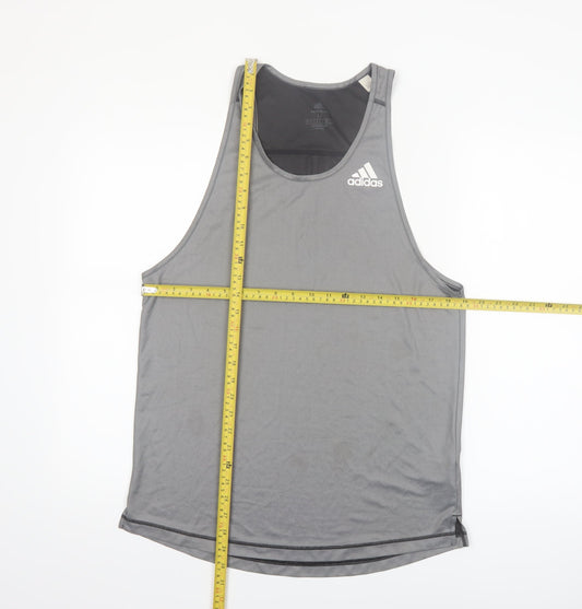 Adidas Men’s Grey Aeroready Primeblue Sleeveless Training Tank M
