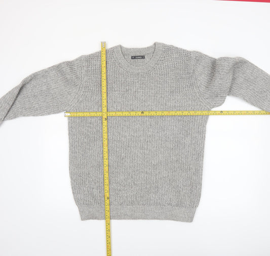 Dunnes Men’s Grey Crew Neck Chunky Knit Pullover Jumper Size L