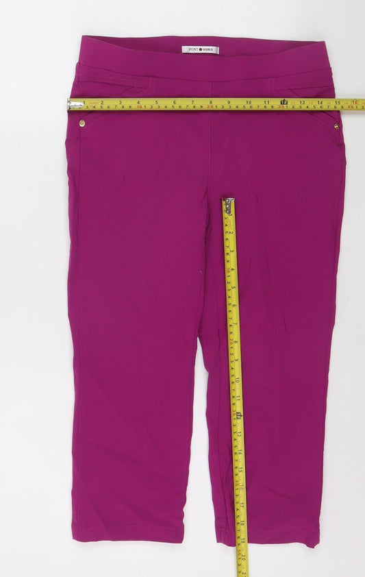 Punt Roma Women’s Pink Capri Stretch Cotton Leggings Size S