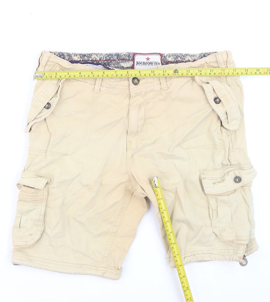 Joe Browns Men's Beige Cargo Shorts Size 34 Regular Fit