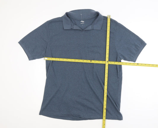 Dunnes Stores Mens Blue Regular Fit Polo Shirt Size L