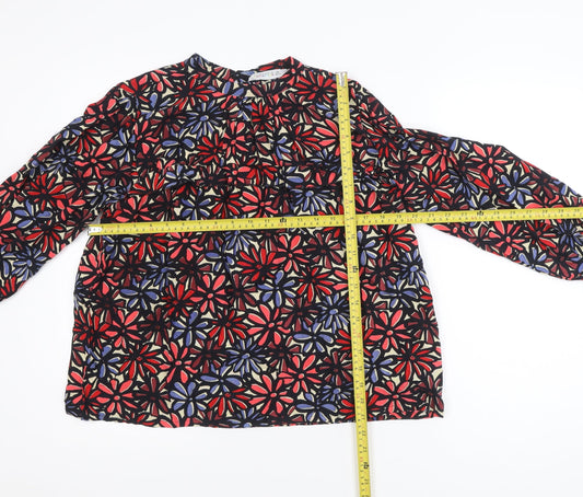 Compania Fantastica Women's Multicoloured Floral Viscose Tunic Blouse M