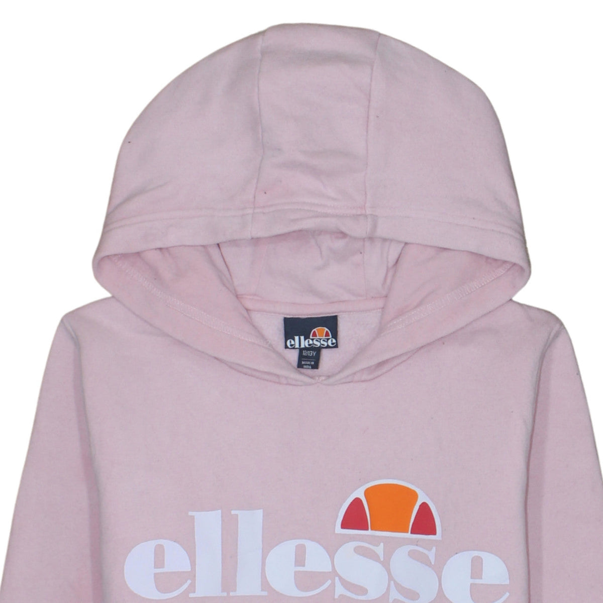 Additional view of Ellesse girls’ pink pullover hoodie 12-13 years logo hooded sweatshirt