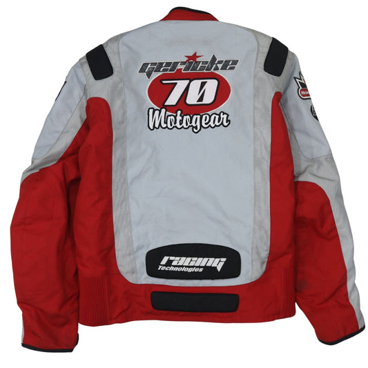 Hein Gericke Men's Red Grey XL Motorcycle Jacket Racing Style