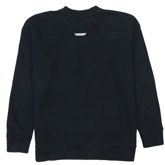 Adidas Womens Black Crew Neck Pullover Sweatshirt UK 12 Logo Print